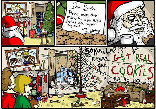 Santa hates your gluten free decisions.