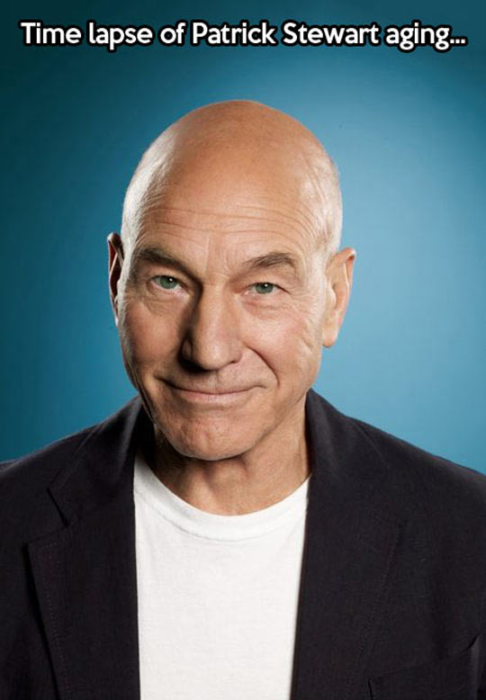 Time lapse of Patrick Stewart aging