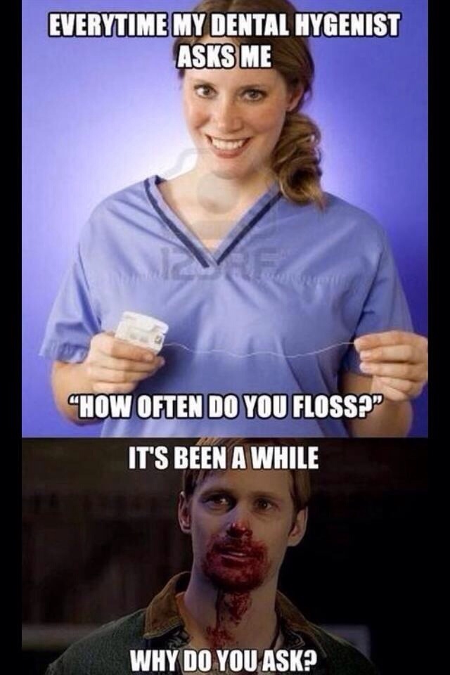 Going to the dentist tomorrow...this always happens.