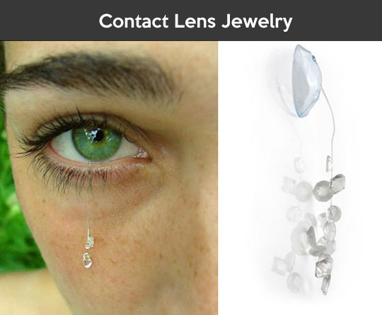 Contact lens jewelry.