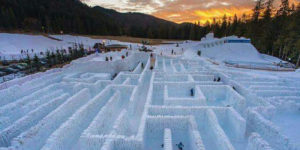 Canadians love their snow mazes