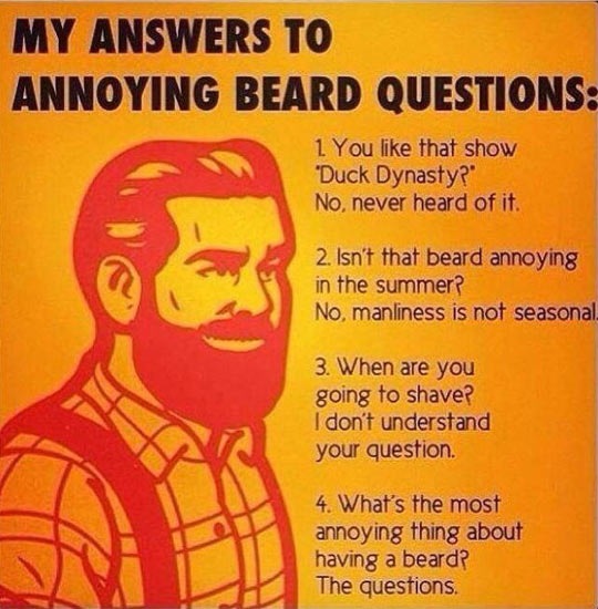 Answer To Annoying Beard Questions