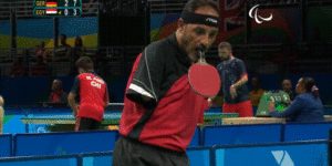 Playing Table Tennis without any hands at the 2016 Paralympics