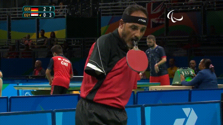 Playing Table Tennis without any hands at the 2016 Paralympics