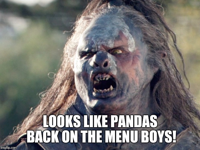 My reaction after hearing Pandas are no longer endangered.
