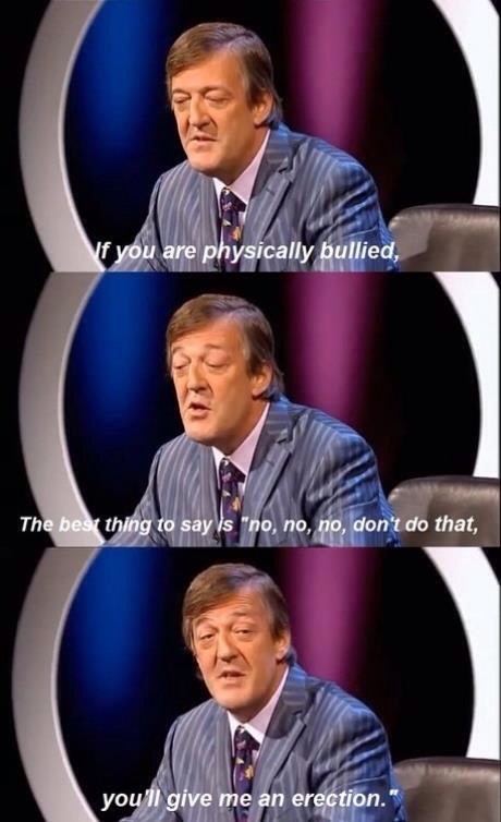 Stephen Fry doesn't mess around