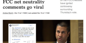 Fake comments on the fcc net neutrality page.