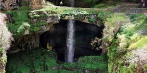 Multistory waterfall.