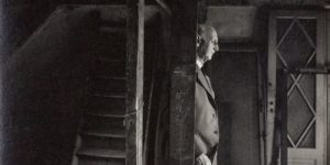 Anne Frank’s father Otto revisiting the attic where they hid from the Nazis.