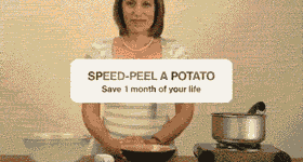 How to peel a potato.