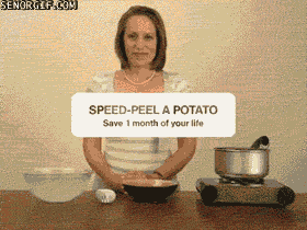 How to peel a potato.