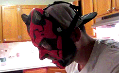 Darth Maul with his cat.