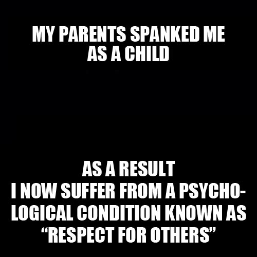 My parents spanked me as a child.