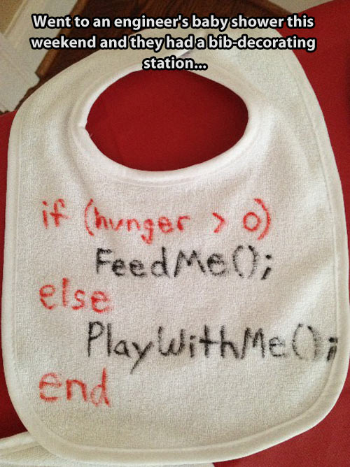 An engineers baby shower.