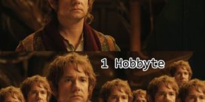 8 Hobbits make 1 Hobbyte
