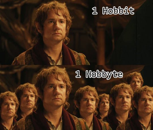 8 Hobbits make 1 Hobbyte