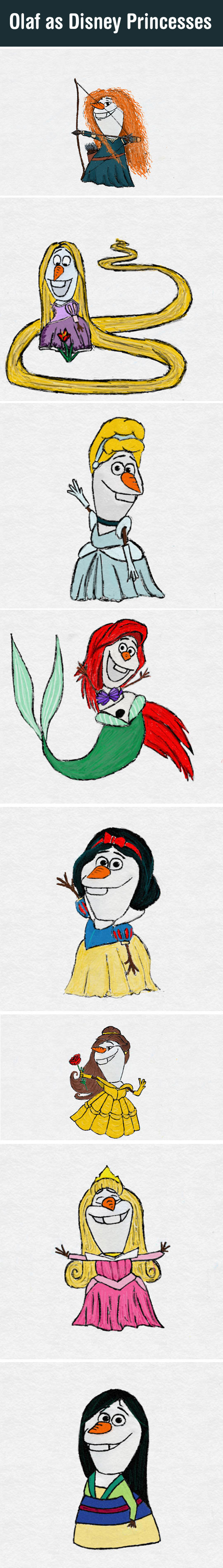 If Olaf Was Actually A Disney Princess
