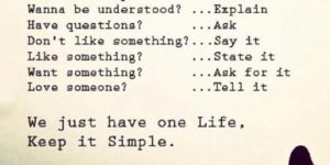 Why complicate life?