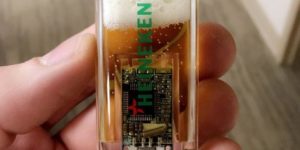 This Heineken USB drive has Heineken in it.