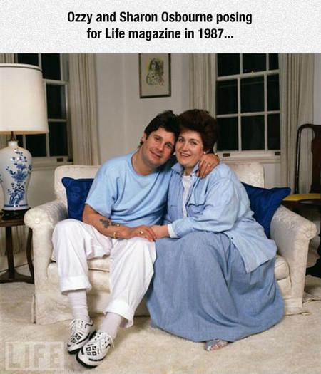 Ozzy And Sharon Osbourne Posing In 1987