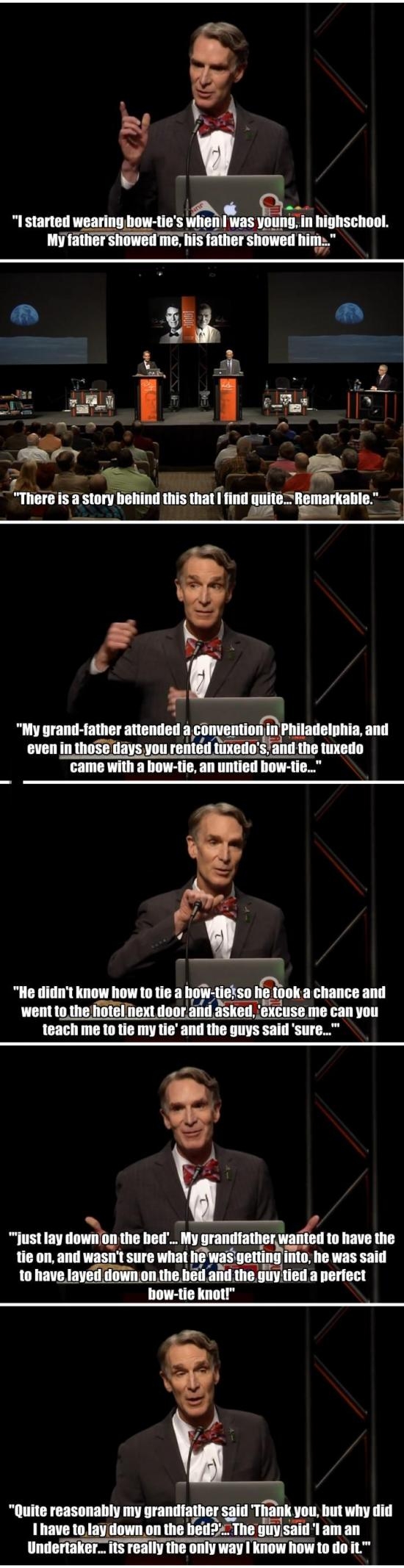 When Bill Nye started wearing bow ties.