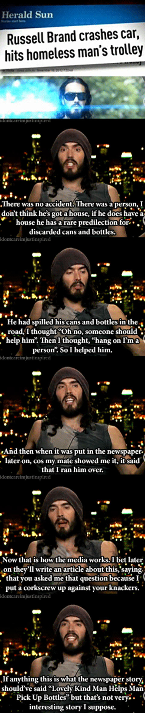 Russell Brand explains the media.