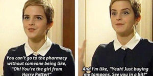 Just an average trip to the pharmacy for Emma Watson