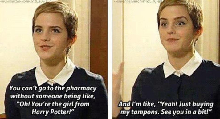 Just an average trip to the pharmacy for Emma Watson