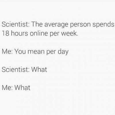 The Average Person Spends 18 Hours Online...