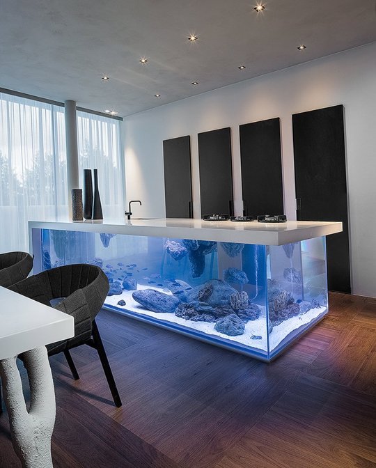 This kitchen island is a tiny ocean