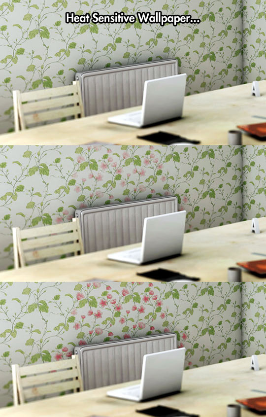 Clever Wallpaper That Reacts To Temperature