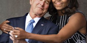 Find someone who loves you like George Bush loves Michelle Obama