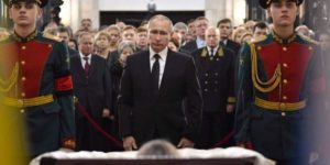 Putin staring at his assassinated embassador’s corpse
