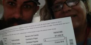 The utility bill of a couple in Puerto Rico after 3 months of having no electricity.