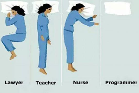 Sleeping positions.