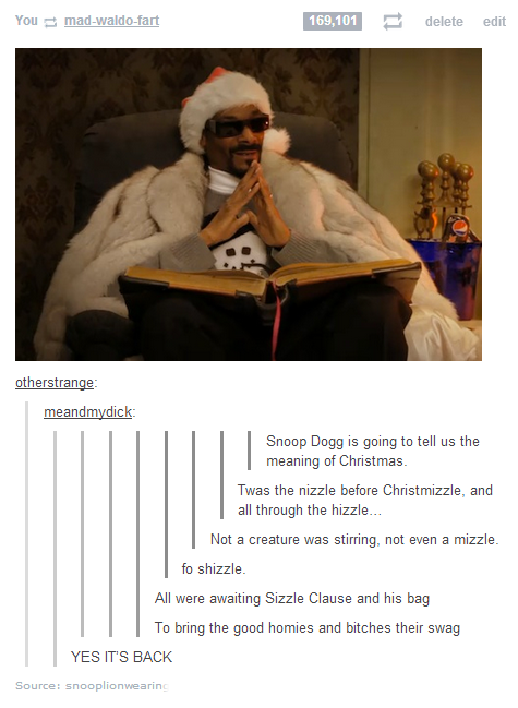 Snoop Dogg tells a Christmas story