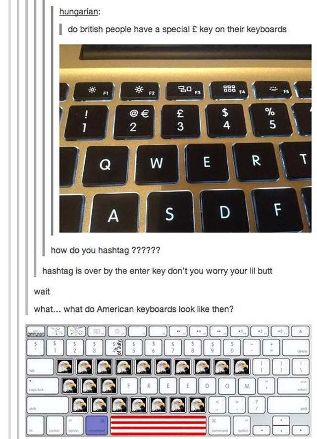 What do American keyboards look like?