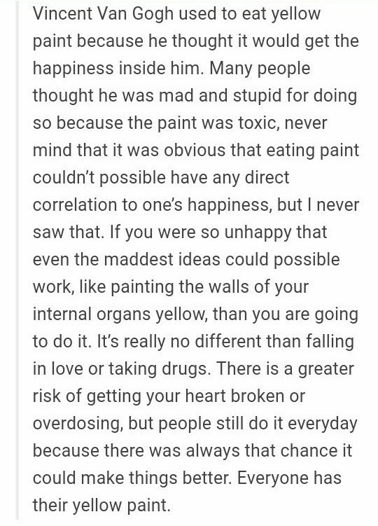 Everyone has their yellow paint