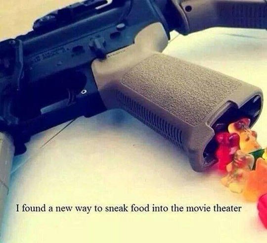 How to sneak food into movie theaters...