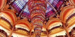 82ft Upside Down Christmas Tree, Paris France