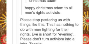 But what about Christmas Adam?