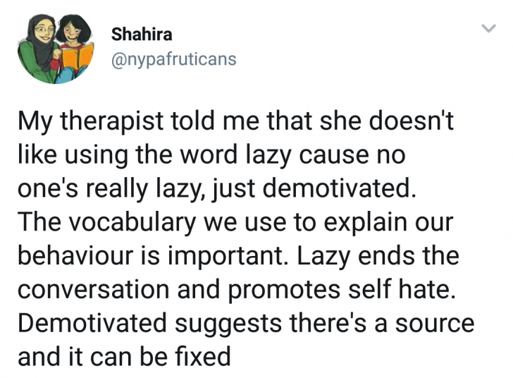 Listen to your therapist.