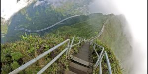 Haiku Stairs – Also known as the Stairway to Heaven. Unusual trail on the island of Oahu consisting of almost 4000 steps