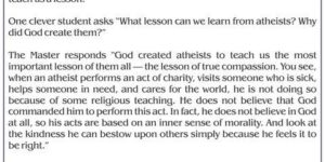 Why did God create atheists?