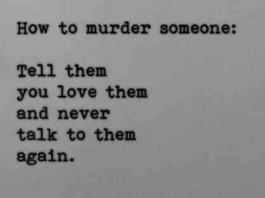 How to murder someone.