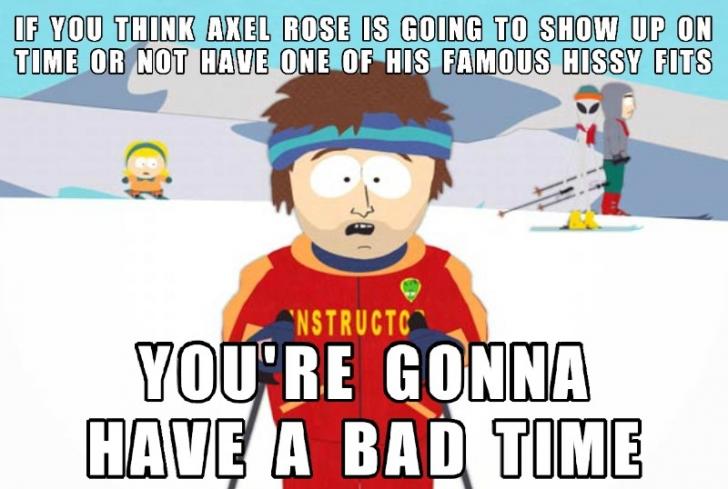 To everyone excited about Guns N Roses' upcoming concert(s)