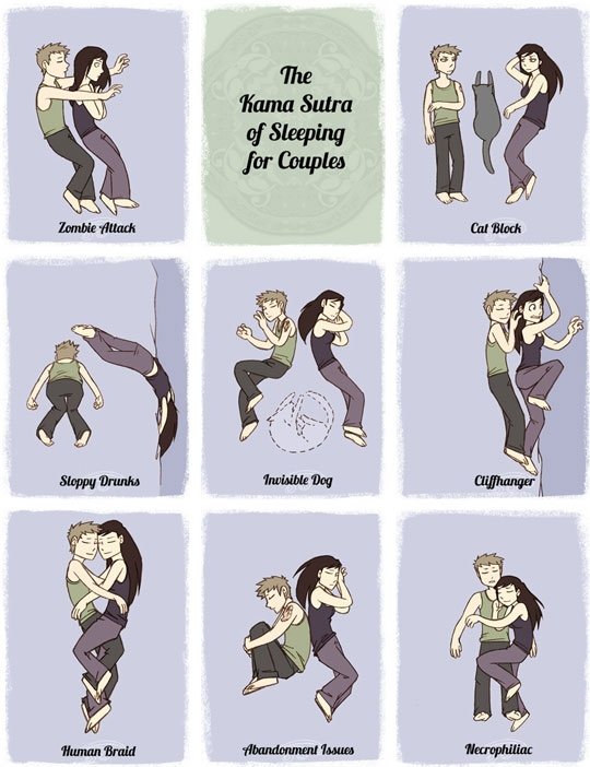 Kama Sutra for sleeping couples.