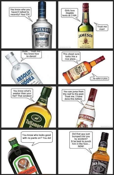 When alcohol talks.