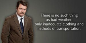 A message from Ron Swanson to anyone worried about the snow