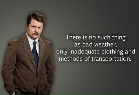 A message from Ron Swanson to anyone worried about the snow